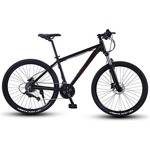 Mountain Bike : BCX Mountain bike, mountain bike Hardtail da 27, 5 pollici con ruote grandi, bici da trail con telaio in alluminio Overdrive, bici da donna da uomo, argento, 27 velocità, Rosso, 33 velocità