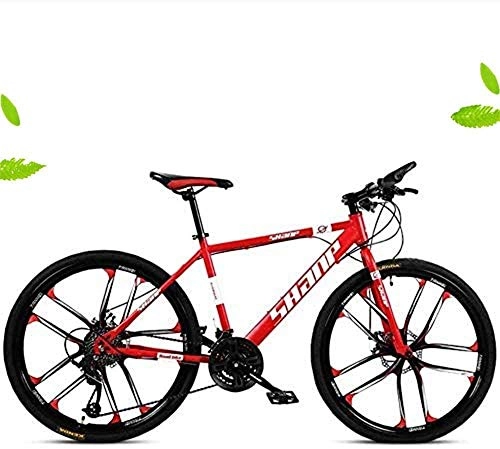 Mountain Bike : Bici elettrica Pieghevole 26 Pollici Fat Tire Neve Bici Mountain Bike, Doppio Freno a Disco della Bici di Montagna degli Uomini, Biciclette Sedile Regolabile (Color : Red, Size : 21 Spee)
