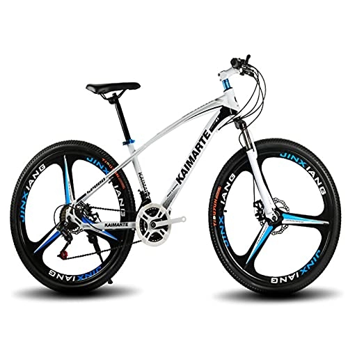 Mountain Bike : Biciclette, Mountain Bike, Mountain Bike da 24 / 26 Pollici per Adulti E Ragazzi, Mountain Bike A Doppio Disco A 21 velocità. (Color : White, Size : 26 Inches)