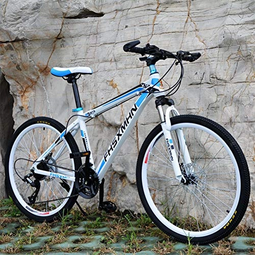 Mountain Bike : Bike Da Montagna Adulto Bici Da Strada, RNNTK Freni A Doppio Disco Bici Confortevole Leggero MTB Per Adulti, Mountain Bike Fuoristrada Una Varietà Di Colori G -21 Velocità -24 Pollici