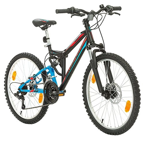 Mountain Bike : Bikesport Parallax 29" Bicicletta Biammortizzata Doppia Sospensione (Nero Blu)