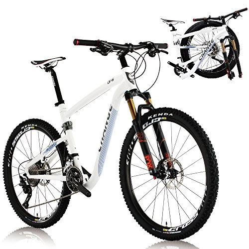 Mountain Bike : CHANGE la Bicicletta Pieghevole Mountain Bike da 26 Pollici Leggera Shimano XT 2x11 velocità DF-602WF