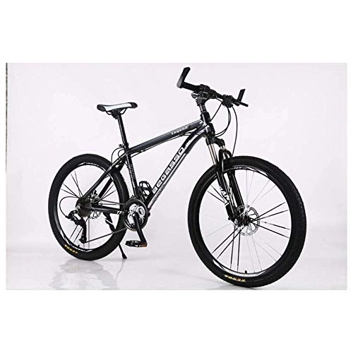 Mountain Bike : Chenbz Sport all'aria aperta Moutain Bike della bicicletta 27 / 30 Velocità MTB 26 pollici Ruote forcella della bici con freni a doppio Oil (Color : Black, Size : 27 Speed)
