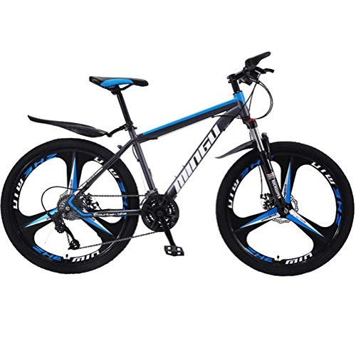 Mountain Bike : CJH Fuoristrada, Sport All'Aria Aperta, Velocità Variabile, Mtb da Uomo a Velocità Variabile, Mountain Bike Hardtail Bicicletta da Città con Smorzamento Fuoristrada (Colore: Nero Blu, Dimensioni: 21