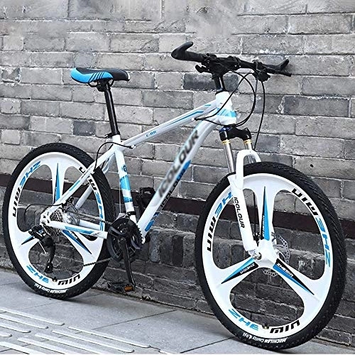 Mountain Bike : DFEIL 26" Mountain Bike, Adulto Freno a Disco Hardtail Bicicletta della Montagna, Leggero in Alluminio Completa Sospensione Frame, Forcella Ammortizzata (Color : 24 Speed)