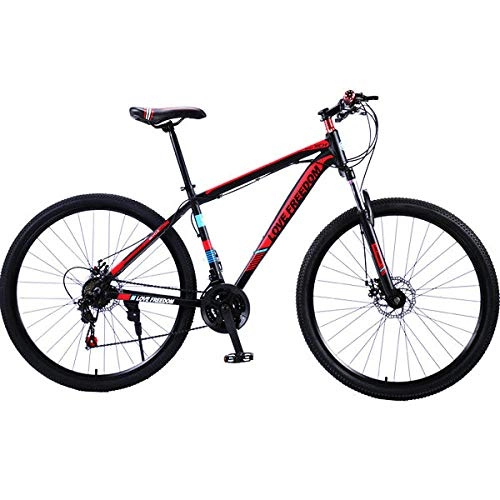 Mountain Bike : Domrx Bicicletta in Lega di Alluminio a 21 / 24 velocità 29 Pollici Freni a Doppio Disco a velocità variabile Bike-Black 29 Pollici_21 Speed_China