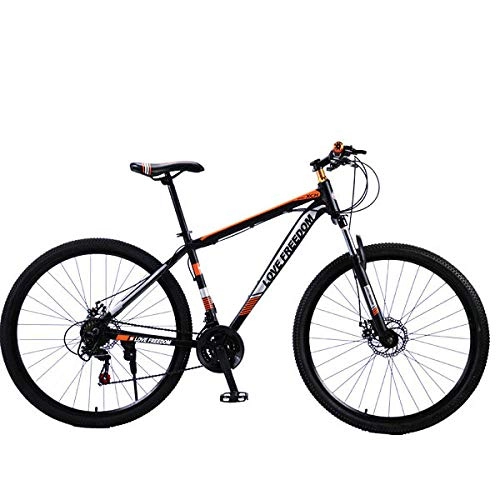 Mountain Bike : Domrx Bicicletta in Lega di Alluminio a 21 / 24 velocità 29 Pollici Freni a Doppio Disco a velocità variabile Bike-Orange 29 Pollici_24 velocità_China