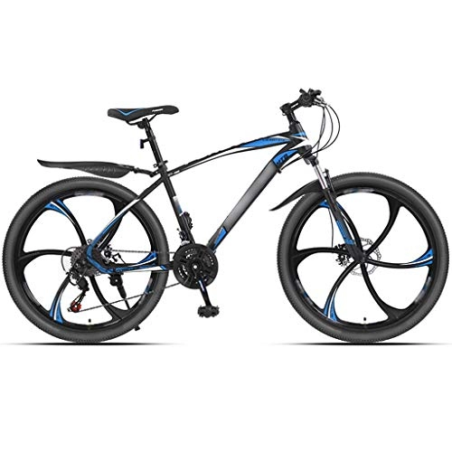 Mountain Bike : DXIUMZHP Hardtail Bicicletta Sicura E Confortevole, MTB A velocità Regolabile, 6 Ruote Falcianti, 21 / 24 velocità, Ruote 24 / 26 Pollici (Color : 24-Speed Blue, Size : 26inches)