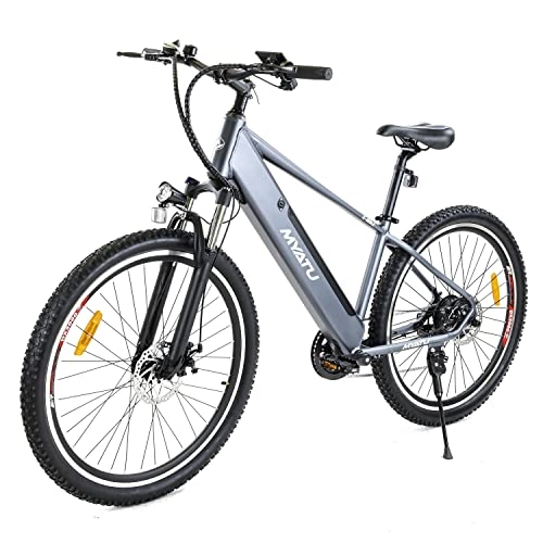 Mountain Bike : E Bike - Mountain bike da 27, 5 pollici, display LCD, sospensioni in alluminio, freni a disco, batteria da 10 Ah