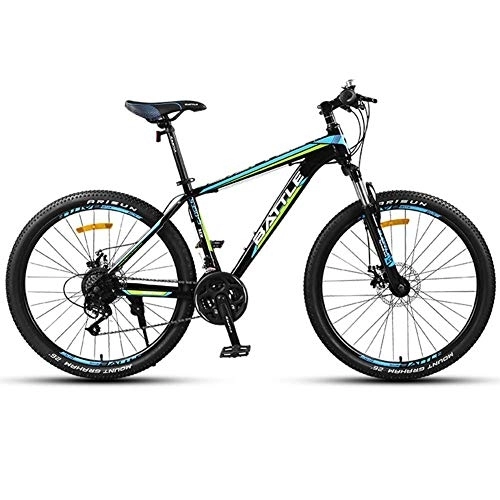 Mountain Bike : Elegante Cambio a 27 velocità (Versione Alta), Mountain Bike, 26 Pollici, Telaio in Lega Leggera di Alluminio con Sospensione Anteriore, B