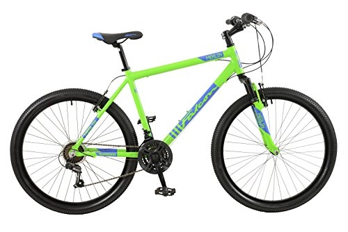 Mountain Bike : Falcon Merlin Boys 26 Inch Front Suspension Mountain Bike Lime Green / Blue