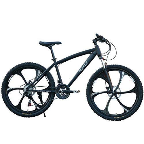 Mountain Bike : FORYULIK Bicicletta Sportiva da Montagna per Adulti, Sport Mountain Bike per Uomini e Donne 26 Pollici 6 taglierina (Nero)