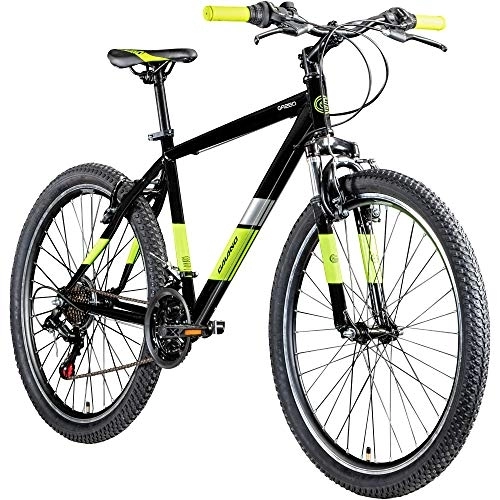 Mountain Bike : Galano GA260 Mountain Bike Hardtail MTB 21 marce Mountain Bike 26 pollici (nero / verde, 46 cm)