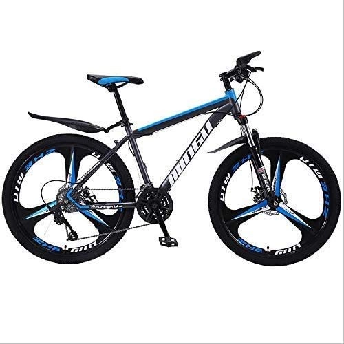 Mountain Bike : GBX E-Bike per Adulti, Bicicletta da Mountain Bike, Bici da Acrobazia, Abbinamento Colore Disco Freno Monopezzo Senza Ammortizzatore Forcella Anteriore 140-170 cm la Folla Pu Utilizzare Nero Blu Ner