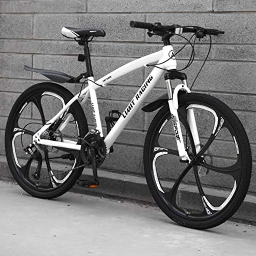 Mountain Bike : GXQZCL-1 Bicicletta Mountainbike, 26" Mountain Bike, Acciaio al Carbonio Telaio Biciclette Montagna, Doppio Disco Freno e Sospensione Anteriore MTB Bike (Color : D, Size : 21-Speed)
