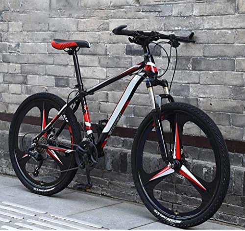 Mountain Bike : HFM Mountain Bike da 26"per Adulto, Telaio Completo in Alluminio Leggero, Forcella Ammortizzata, Bicicletta da Montagna con Freno a Disco, F, 30 Speed