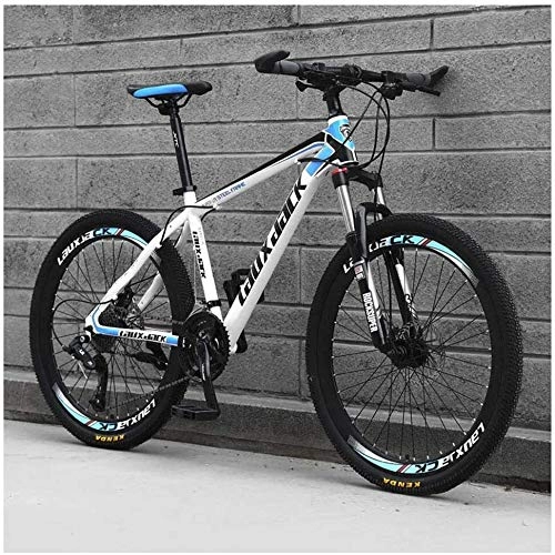 Mountain Bike : JF-XUAN Bicicletta Sport all'Aria Aperta 26" Sospensione Anteriore a velocità variabile HighCarbon Acciaio Mountain Bike Adatto for Ragazzi dai 16 Anni 3 Colori, Blu