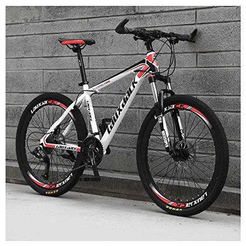 Mountain Bike : JF-XUAN Bicicletta Sport all'Aria Aperta Freni Mens MTB a Disco, 26 Pollici for Adulti Bicicletta 21Speed ​​Mountain Bike Bicicletta, Bianchi