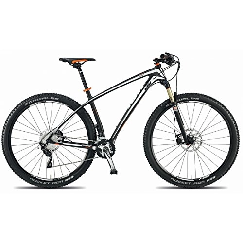 Mountain Bike : Ktm era 29 Pro Mountain Bike 2015, Carbon Matt Bianco Orange RH 43 10, 70 kg