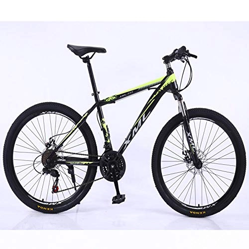 Mountain Bike : laonie Mountain Bike 26 inch Adult Variable Speed Men And Women Cross-Country Racing Shock Absorption Road Bike-Black And Yellow_26 Inches x 18.5 Inches