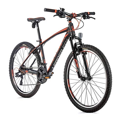 Mountain Bike : Leader Fox MXC Gent Bicicletta MTB 26 pollici 21 marce Shimano V-Brake 46 cm nero arancione
