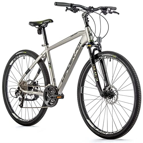 Mountain Bike : Leaderfox 28 pollici Crossrad Leader Fox Toscana MTB Bike Shimano 27 marce, disco argento Rh 48 cm, K23 / 1 / 4 / 1 / 1 / 1 / 19