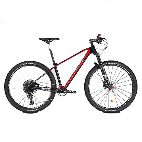 Mountain Bike : LHQ-HQ Bike in fibra di carbonio all'aperto in fibra di carbonio, 29 pollice 12Speed ​​Gear GX Doppio disco Freni a disco Crosscountry Arrampicata Adulto Signore Guida all'aperto Sport all'aria aperta