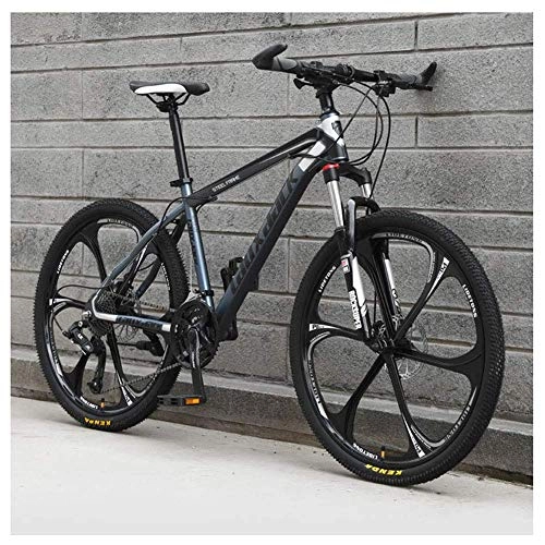 Mountain Bike : LHQ-HQ Sport all'Aria Aperta 27Speed ​​Mountain Bike Sospensione Anteriore Mountain Bike con Freni a Doppio Disco di Alluminio Telaio 26", Grey Sport all'Aria Aperta Mountain Bike