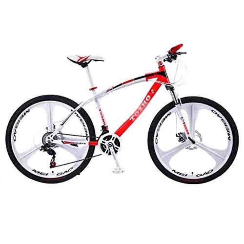 Mountain Bike : LILIS Mountain Bike Bici Adulta Mountain Bike MTB Strada Biciclette for Uomini e Donne 24 / 26in Ruote Regolabile velocità Doppio Freno a Disco (Color : Red-24in, Size : 24 Speed)