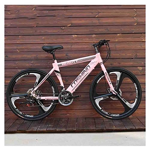 Mountain Bike : LILIS Mountain Bike Biciclette MTB della Strada della Bicicletta for Le Donne 26 Pollici Ruote Doppia Regolazione del Freno a Disco for Adulti Mountain Bike da Uomo (Color : Pink, Size : 30 Speed)