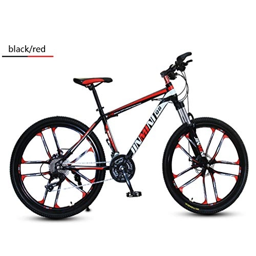 Mountain Bike : LIN 21 velocit Mountain Bike, Alta Acciaio al Carbonio Outroad Biciclette 26 Pollici Esterna Studente di Mountain Bike (Color : Black / Red)