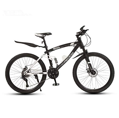 Mountain Bike : LJLYL Bicicletta da Mountain Bike per Uomo Donna, Sospensione Completa, Telaio Morbido in Acciaio al Carbonio, Doppio Freno a Disco, C, 26 inch 24 Speed
