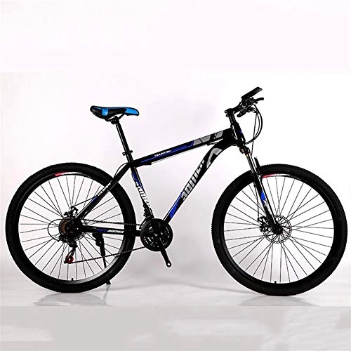 Mountain Bike : LLAN Completamente Hitter 26 / 29 Pollici Mountain Bike, Full Suspension, 30 Speed ​​Shift, Forcella Rock Shox (Color : Blue-A, Size : 29 inch)
