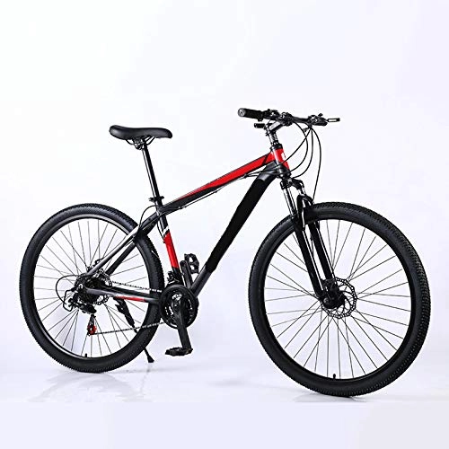 Mountain Bike : luoya 29 tasche VTT 21 / 24 / 27 vitesse vtt ultra-léger en alliage d'alluminio vélo double frein à disque vélo sport de plein air vélo de montagne 21speed nero rosso