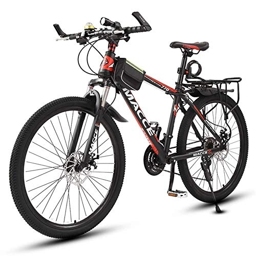 Mountain Bike : LXDDP Mountain Bike, 26 '' Telaio Forcella in Alluminio Sospensione Forcella a velocità variabile Bicicletta. Ruote Doppi Freni a Disco Ciclismo, Sport da Corsa Ciclismo all'aperto