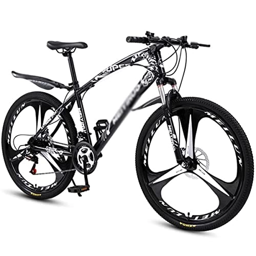 Mountain Bike : LZZB Mountain Bike 21 / 24 / 27 velocità Telaio in Acciaio al Carbonio Ruote da 26 Pollici Doppia Sospensione Freni a Disco Bici Adatta per Uomini e Donne Appassionati di ciclismo / nero / 27 velocità