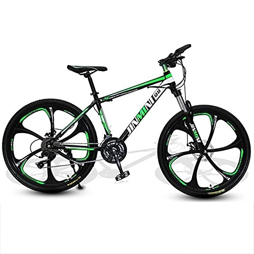 Mountain Bike : M-YN 26in Mountain Bike 21 / 24 / 27 velocità Bicicletta Bicicletta Piena Sospensione MTB(Size:21 Speed, Color:Nero+Verde)