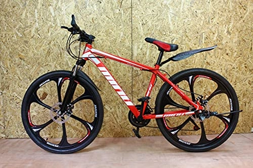 Mountain Bike : Mountain Bike - 2021 per uomo e donna Junior 26'' Ruota 21 Velocità - Colore Rosso