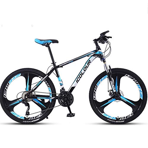 Mountain Bike : Mountain Bike 27 / 30 di velocità 3 Ruote da Taglio 26 Pollici Ruote MTB, Lega di Alluminio Hardtail Bici da Città per Adult, Black Blue, 26 inch 27 Speed