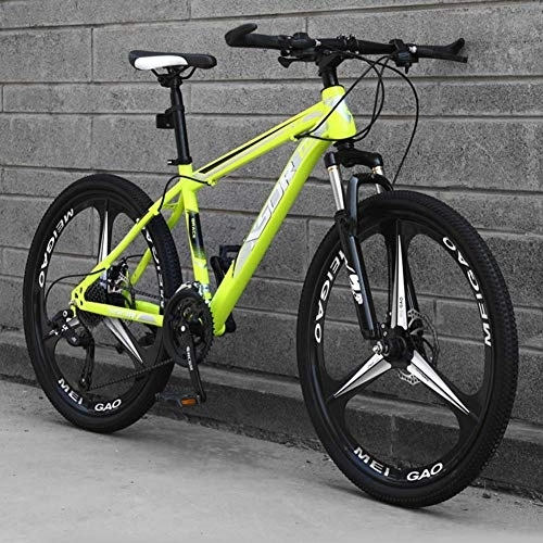 Mountain Bike : Mountain Bike Biciclette 27 velocità Freni a Disco Meccanici orientabili Telaio in Acciaio al Carbonio Leggero, n. A, 24 Pollici