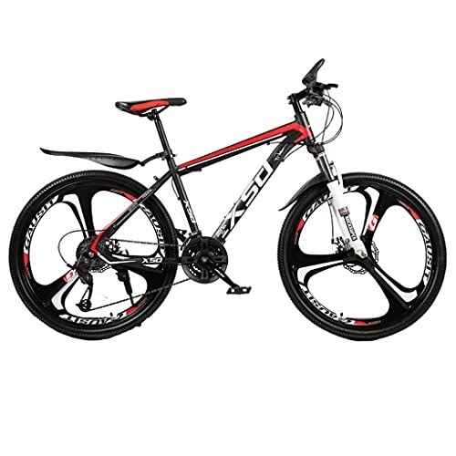 Mountain Bike : Mountain Bike Biciclette da Cross-Country con Pneumatici a Tre perni sormontati (24 / 26 Pollici 21 / 24 / 27 velocità Bianco e Blu; Bianco e Nero; Nero e Rosso; Nero e Blu) 130 * 20 * 74 cm