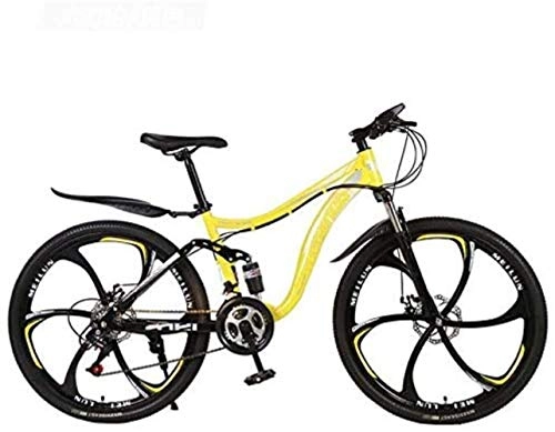 Mountain Bike : Mountain bike BMX 26 pollici bici di montagna della bicicletta ad alta acciaio al carbonio MTB Telaio bici Full Suspension alluminio Lega doppio freno a disco ( Color : D , Size : 21 speed )