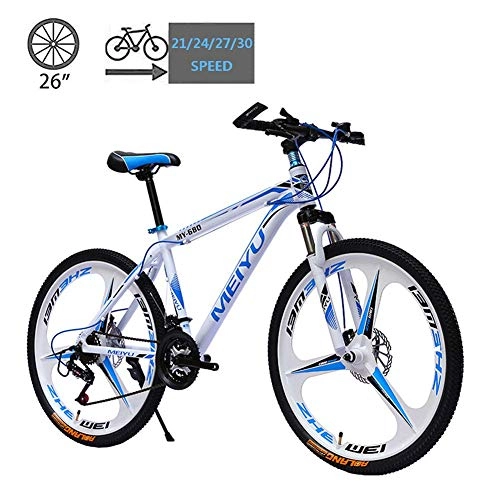 Mountain Bike : Mountain Bike Cambio Biciclette, Double Disc Lega di Alluminio Freni Dirt Bike Mountain Bike, 26 Pollici 21 / 24 / 27 / 30 velocità for Esterni Studente di Scuola AQUILA1125 ( Color : D , Size : 21 Speed )