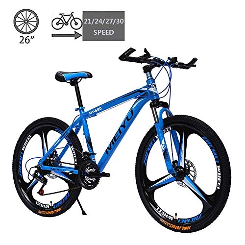 Mountain Bike : Mountain Bike Cambio Biciclette, Double Disc Lega di Alluminio Freni Dirt Bike Mountain Bike, 26 Pollici 21 / 24 / 27 / 30 velocità for Esterni Studente di Scuola AQUILA1125 ( Color : E , Size : 21 Speed )