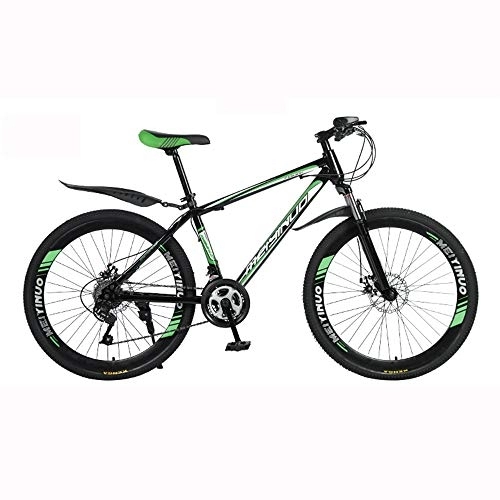 Mountain Bike : Mountain Bike da 26 Pollici, Bici A velocità Variabile con Telaio in Acciaio al Carbonio in Lega di Alluminio, Bici da Strada per Adulti con Doppio Freno A Disco A 21 velocità, 7, 21 Speed