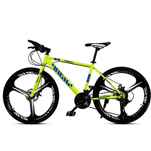 Mountain Bike : Mountain bike da adulto, in acciaio al carbonio, 21 velocità, ruota a molla, cambio completo, MTB, doppio freno, mountain bike, A-30speed