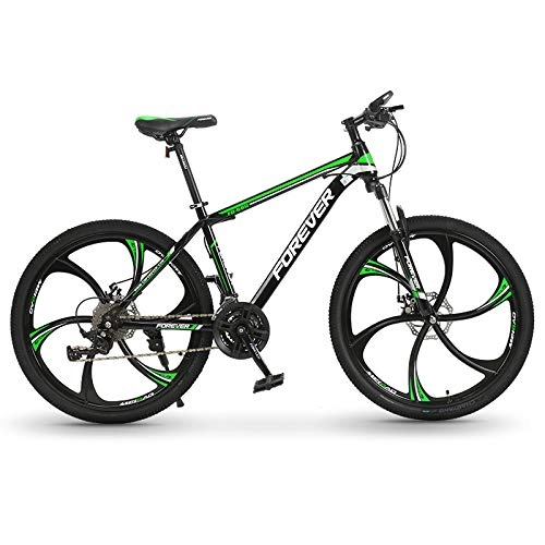 Mountain Bike : Mountain Bike Freni a Disco Sport 24 Pollici 27 velocità Verde Scuro Acciaio al Carbonio