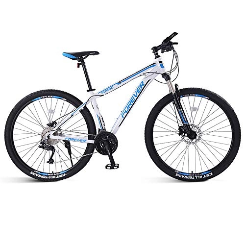 Mountain Bike : Mountain Bike Freni a Disco Sport 29 Pollici 33 velocità Bianco Blu Lega di Alluminio