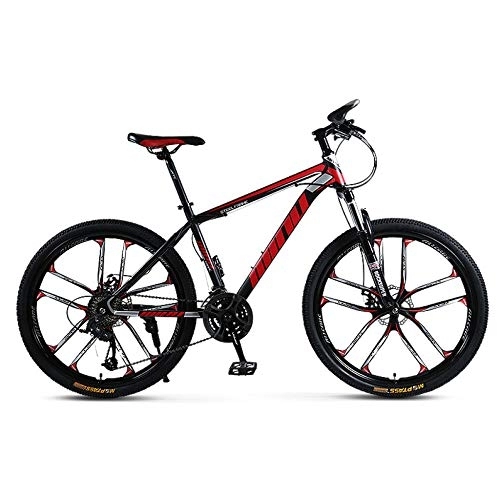 Mountain Bike : Mountain Bike, Mountain Trail Bike in acciaio al carbonio ad alto tenore di carbonio pieghevole Outroad, bicicletta piena sospensione ingranaggi freni a doppio disco, B-27speed