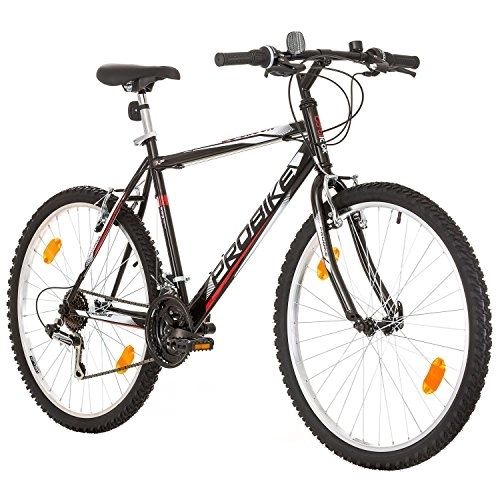 Mountain Bike : Multibrand Distribution 26"Pollici, CoollooK, PROBIKE, Mountain Bike Femminile, Hardtail Cornice, 18 velocità, Shimano, Cerchi Mach 1, Bianco-Turchese Nero-Gloss (Nero)